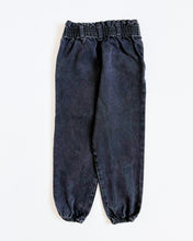 画像をギャラリービューアに読み込む, Vintage Black Denim Paperbag Pants 6 (110-115cm)
