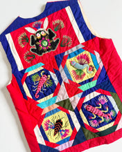 画像をギャラリービューアに読み込む, Vintage Sashiki Embroidery Quilt Vest 4/5t (100-110cm)

