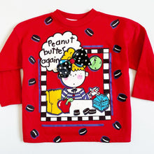 画像をギャラリービューアに読み込む, Vintage Tickle Me New York “Peanut Butter Again” Sweatshirt 4/5 (100-110cm)
