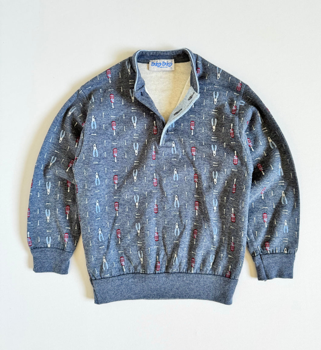 Vintage Tool Print Long Sleeve T-shirt  5T (110cm)