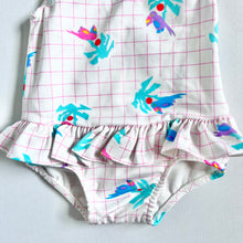 画像をギャラリービューアに読み込む, Vintage Toucan Frill Swimsuit Neon/White 12M (70-75cm)
