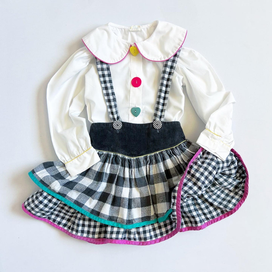 Vintage Blouse & Suspender Skirt Outfit 4T (100cm)