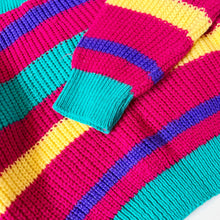 Load image into Gallery viewer, Vintage Jet Set Sweaters Striped High-Neck Sweaters 2/3T (90-95cm)
