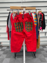 画像をギャラリービューアに読み込む, Vintage OshKosh B’gosh Red/Plaids Pants 3T (95cm)

