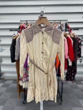 画像をギャラリービューアに読み込む, Vintage ‘70s Brown Floral Blouse Dress  (110-115cm)
