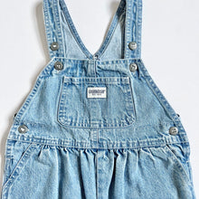 画像をギャラリービューアに読み込む, Vintage Oshkosh B’gosh Light Wash Denim Short Overall 24M/85cm
