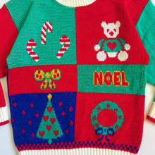 Load image into Gallery viewer, Vintage Honors Holiday Colorblock Sweater Size 6/7 (120-125cm)
