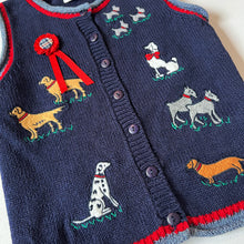 Load image into Gallery viewer, Vintage Hartstrings Dog Embroidery Knit Vest 5/6 (100-105cm)
