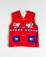 画像をギャラリービューアに読み込む, Vintage Sashiki Embroidery Quilt Vest 4/5t (100-110cm)
