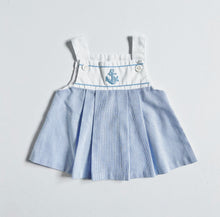 画像をギャラリービューアに読み込む, Vintage Little Evelyn Anchor Embroidery Dress 6M (60-65cm)
