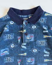 Load image into Gallery viewer, Vintage OshKosh B’gosh Sailing AOP Polo Shirt 3T (95cm)
