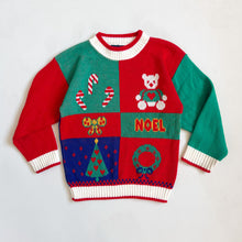 画像をギャラリービューアに読み込む, Vintage Honors Holiday Colorblock Sweater Size 6/7 (120-125cm)
