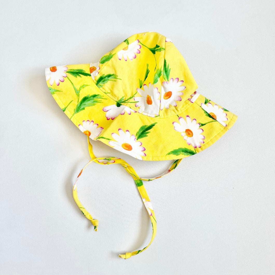 Vintage Talbots Kids Yellow/White Floral Hat OS