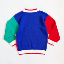 画像をギャラリービューアに読み込む, Vintage Honors Holiday Colorblock Sweater Size 6/7 (120-125cm)
