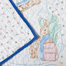 Load image into Gallery viewer, Vintage Peter Rabbit Quilted Crib Blanket/Throw
