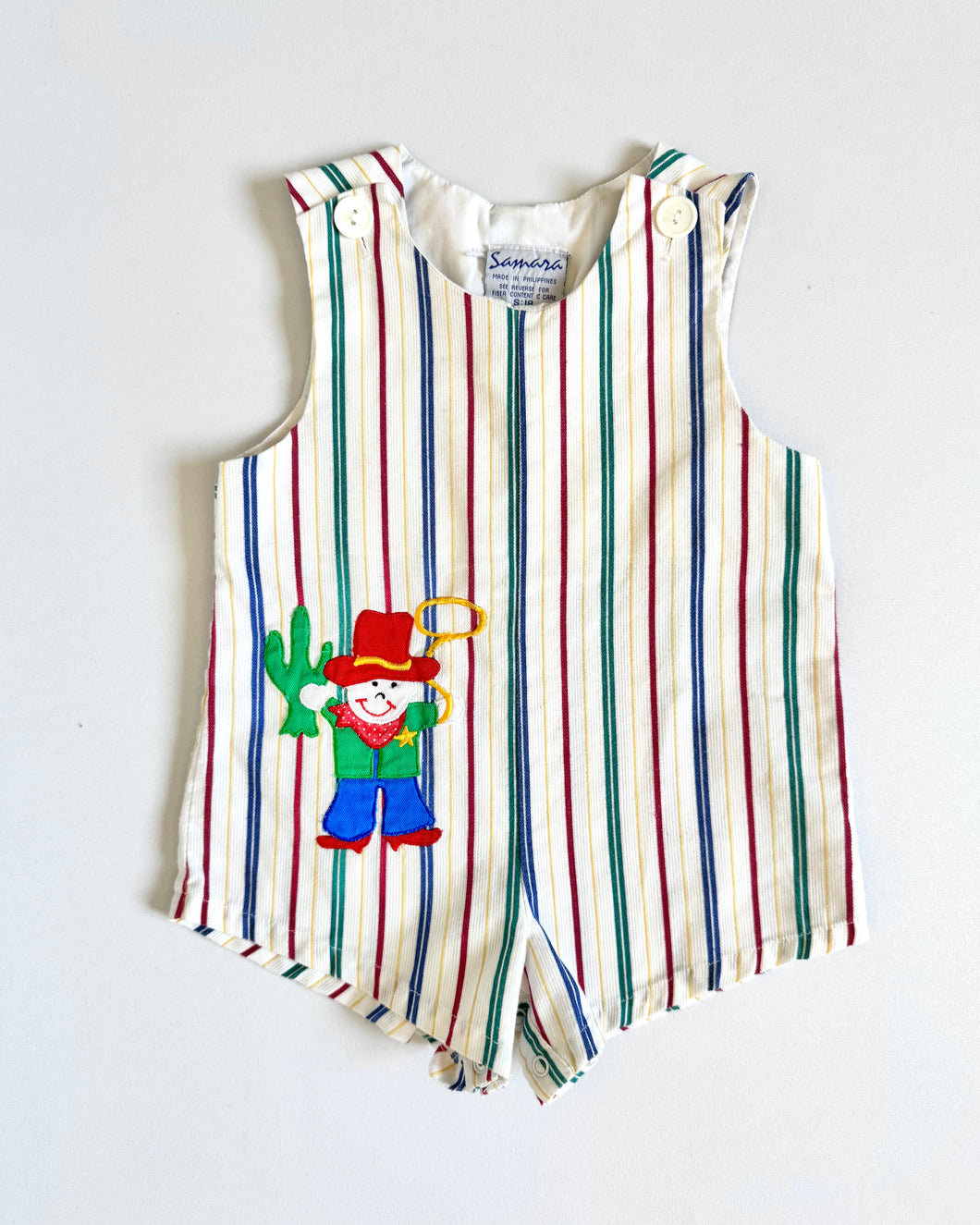 Vintage Samara Cowboy×Striped Rompers 18M (80cm)