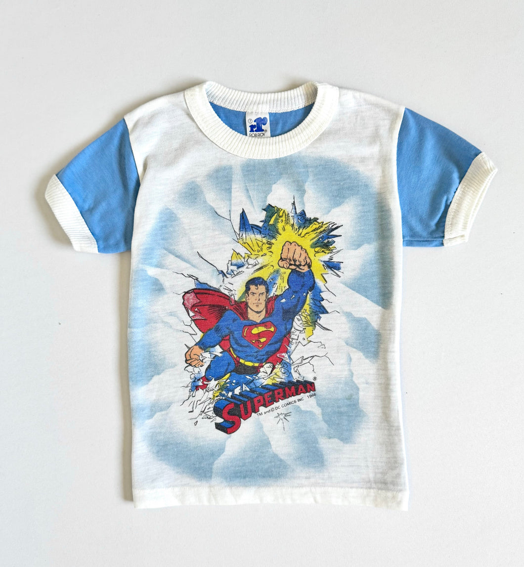 Vintage Superman Ringer T-shirt 4T (100cm)