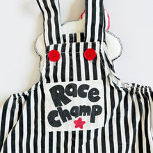 Load image into Gallery viewer, Vintage Race Champ Racer Bear Striped Overall 18M (80cm)
