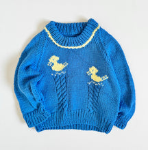 Load image into Gallery viewer, Vintage Ducks Sweater Blue 5T  (110cm)
