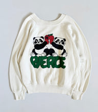 Load image into Gallery viewer, Vintage “Pierce” Heart Panda Raglan Sweatshirt Youth M/L (135-140cm)
