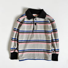 画像をギャラリービューアに読み込む, Vintage Health-Tex Gray/Black Striped Shirt 5T (100cm)

