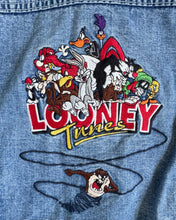 画像をギャラリービューアに読み込む, Vintage 1997 Warner Bros. Looney Tunes Embroidery Denim Vest Kids XXS/5T (110-115cm)
