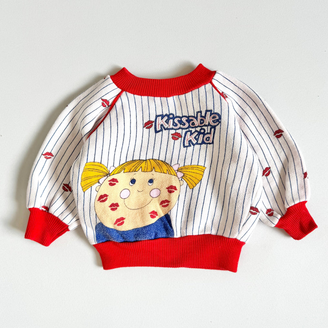 Vintage “Kissable Kid” Sweatshirt 3-6M (60-65cm)