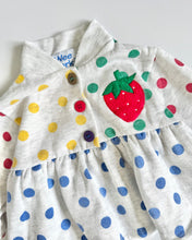 画像をギャラリービューアに読み込む, Vintage Wee Works Dots/Strawberry Pull Over 3/6M (60-65cm)
