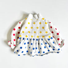 画像をギャラリービューアに読み込む, Vintage Wee Works Dots/Strawberry Pull Over 3/6M (60-65cm)
