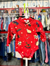 画像をギャラリービューアに読み込む, Vintage Talbots Holiday AOP Turtleneck Bodysuit 12M (75cm)
