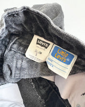 画像をギャラリービューアに読み込む, Vintage Little Levi’s Black Denim Pants Slim 5T (100cm)
