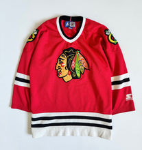 Load image into Gallery viewer, Vintage Starter NHL Chicago Black Hawks Hokey Shirt Adult L/XL

