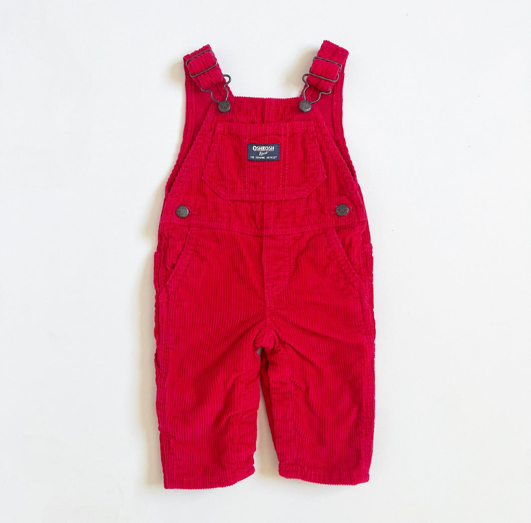 USED OshKosh B’gosh Red Corduroy Overall 6M (65cm)