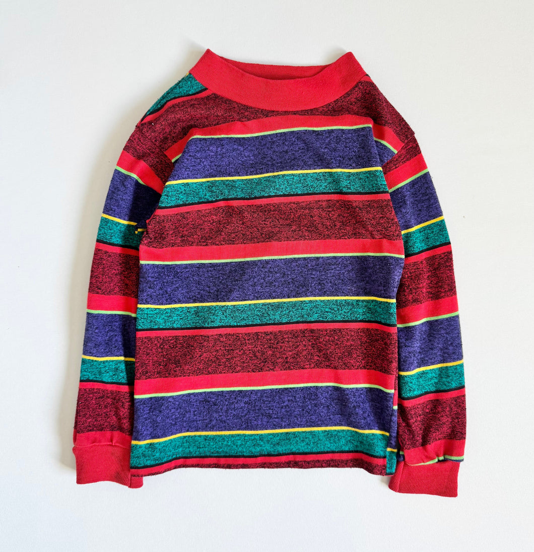 Vintage Striped Mock Neck Shirt 4T (100cm)
