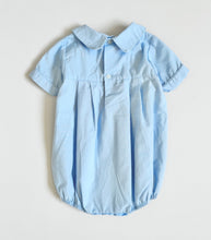 Load image into Gallery viewer, Vintage Pastel Blue Duck Embroidery Bubble Rompers 9M (70cm)
