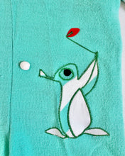 Load image into Gallery viewer, Vintage Pastel Teal Golfing Bunny Knit Shirt and Rompers Outfit 18M (80cm)
