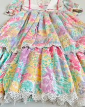 Load image into Gallery viewer, Vintage Handmade Pastel Floral Dress Kids 6 (115-120)
