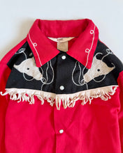 画像をギャラリービューアに読み込む, Vintage Cow Embroidery Fringe Western Shirt Kids 7 (120cm)

