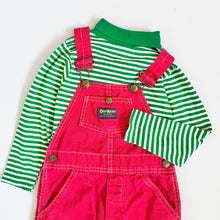 画像をギャラリービューアに読み込む, Vintage ‘70s Green/White Striped Stretched Turtleneck 4/5T (100-110cm)
