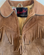 Load image into Gallery viewer, Vintage Brown Suede Fringe Jacket Kids 6/8 (120cm)
