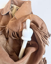 Load image into Gallery viewer, Vintage Brown Suede Fringe Jacket Kids 6/8 (120cm)
