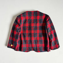 Load image into Gallery viewer, Vintage Neiman Marcus Red Plaids Jacket 3T (90-95cm)
