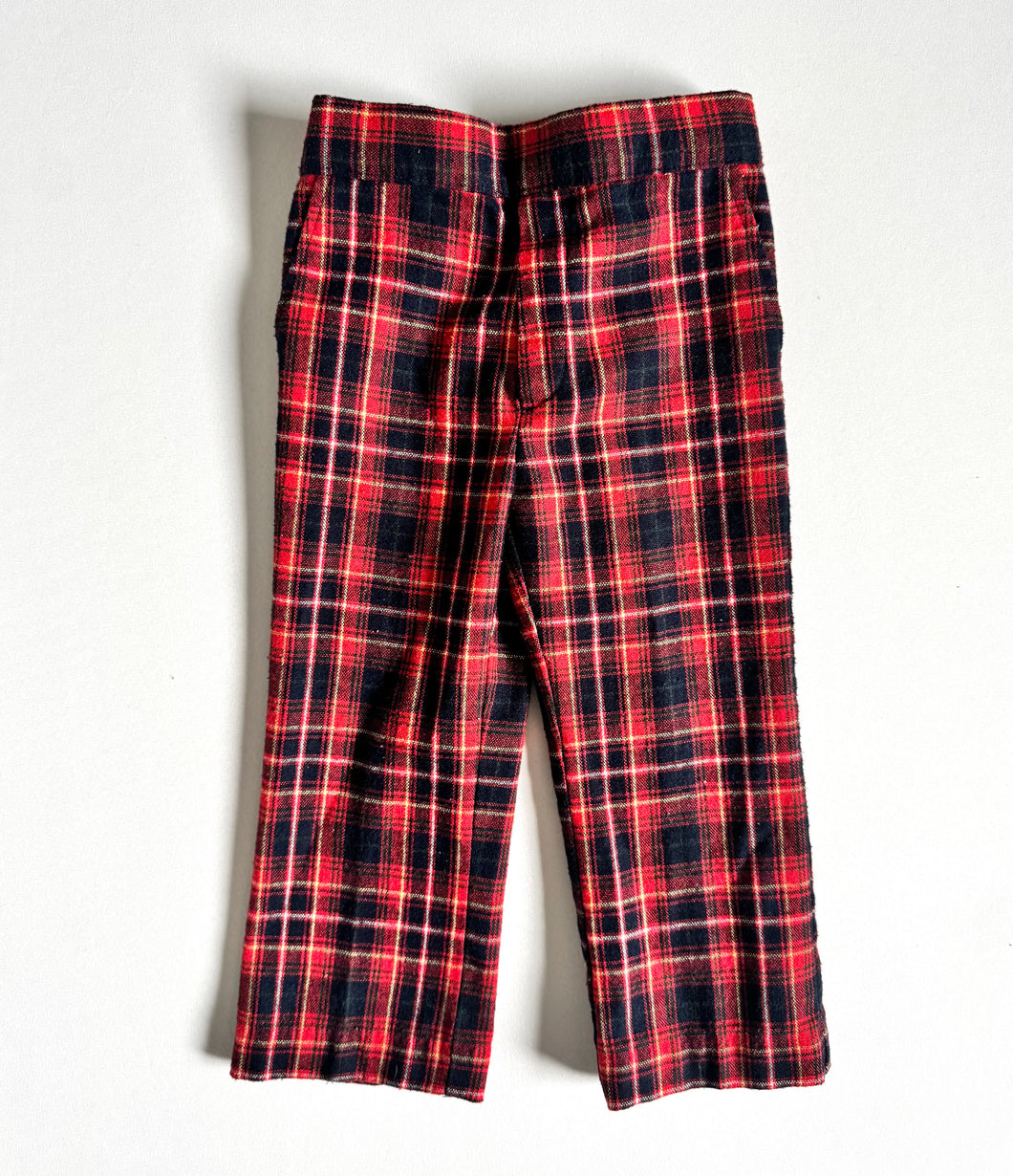 Vintage Imp Originals Red Plaids Pants 2T (90cm)