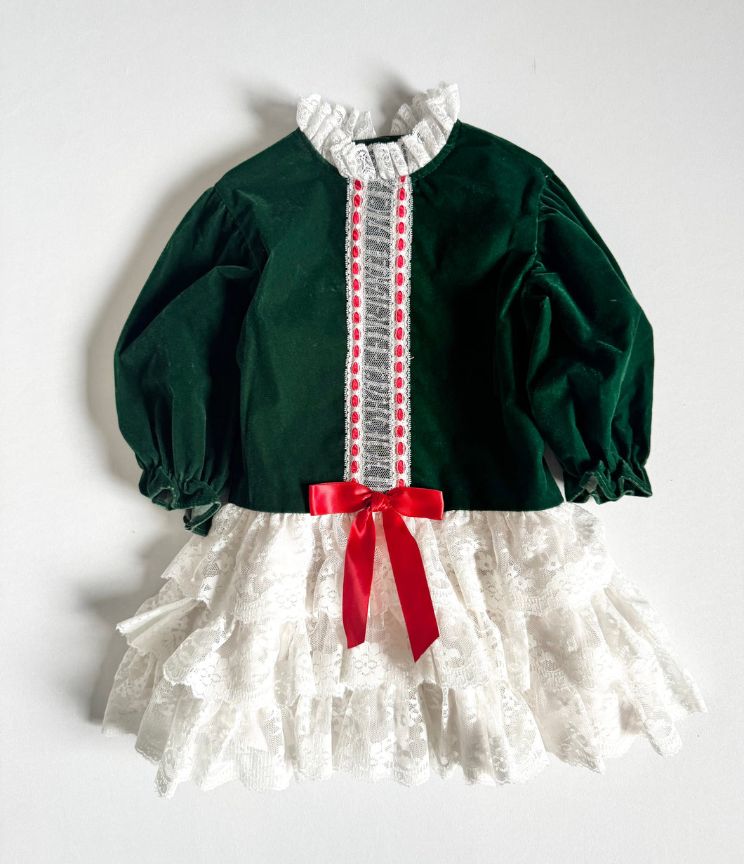 Vintage Velvet/Lace Dress 4/5T (100-110cm)