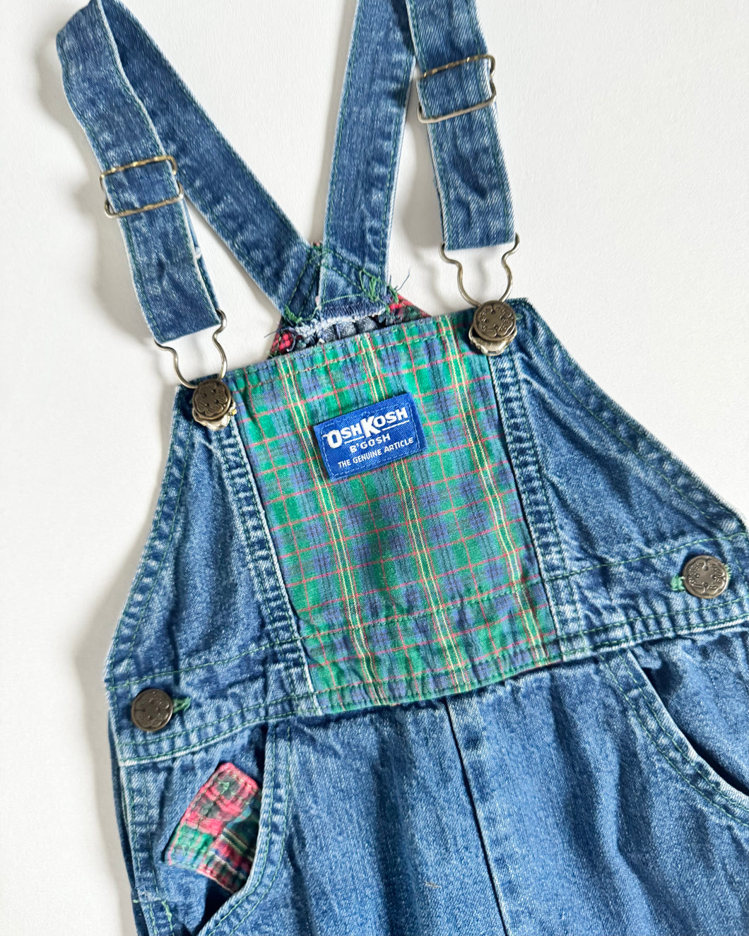 Vintage OshKosh B’gosh Denim/Plaids Overall 3T (95cm)