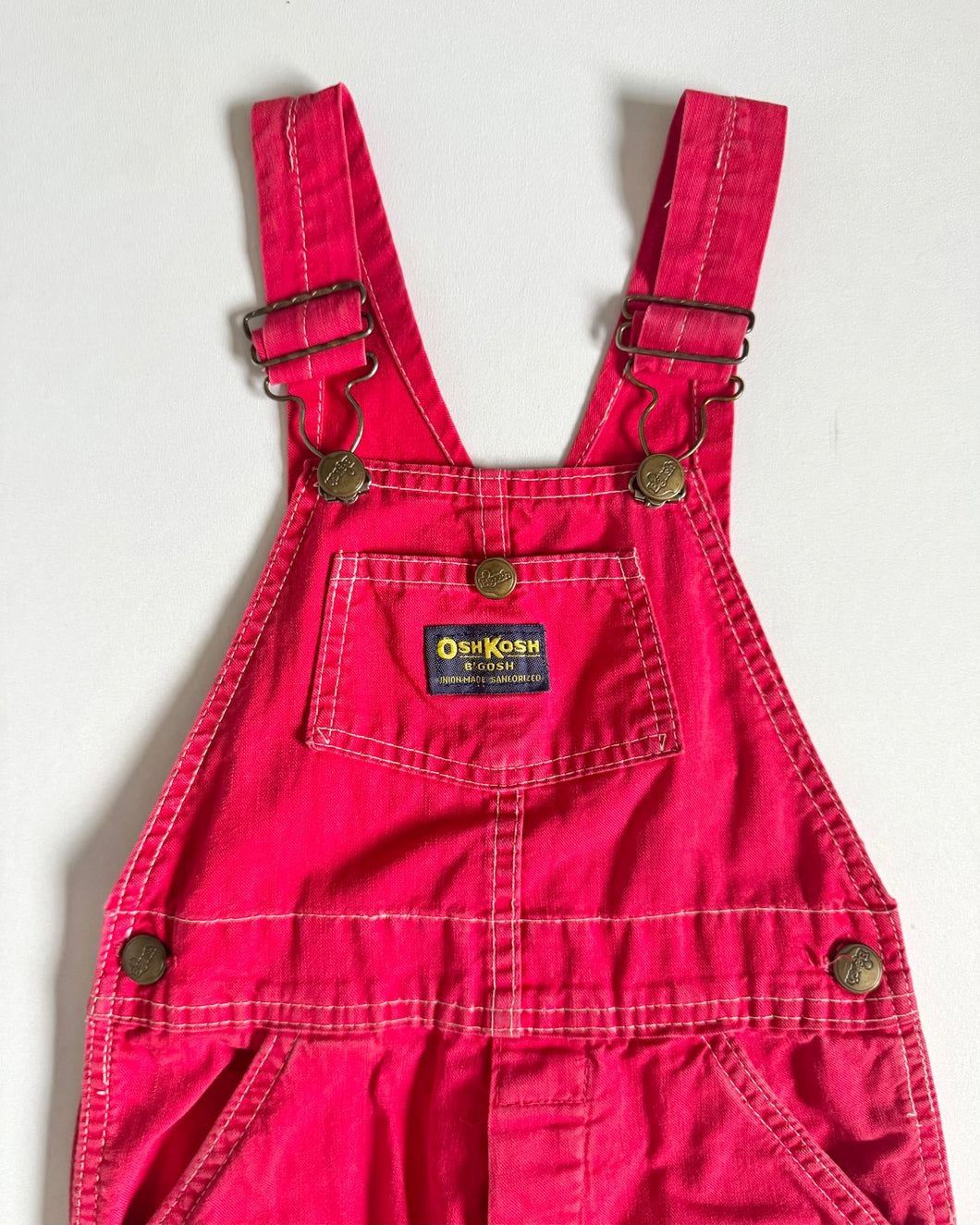 Vintage ‘70s OshKosh Red Overall 5T (110cm)