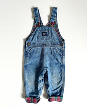 Load image into Gallery viewer, Vintage OshKosh Denim/Plaids Lining Overall 24M (85cm)
