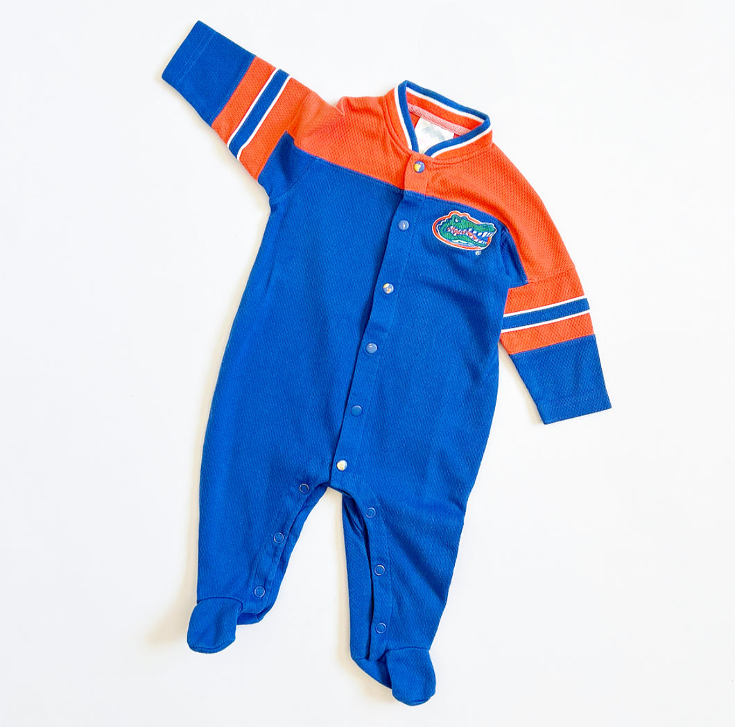 USED Mighty Mac Florida Gators Footie Rompers 6/9M (65-70cm)