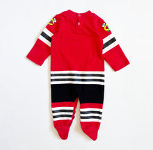 Load image into Gallery viewer, USED NHL Chicago Blackhawks Footie Rompers 3/6M (60-65cm)
