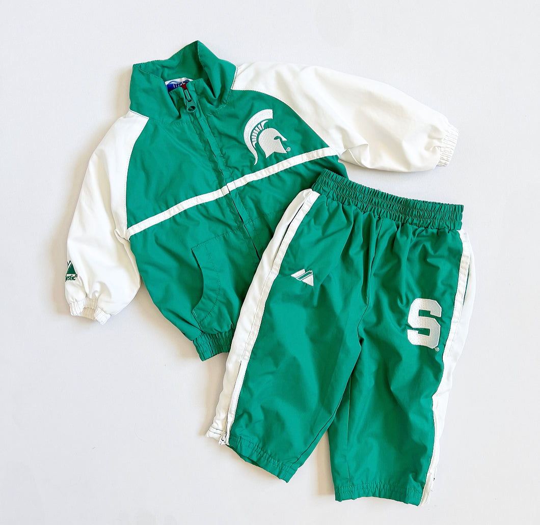 USED Majestic Athletic MSU (Michigan State University) Tracksuit 3/6M (60-65cm)